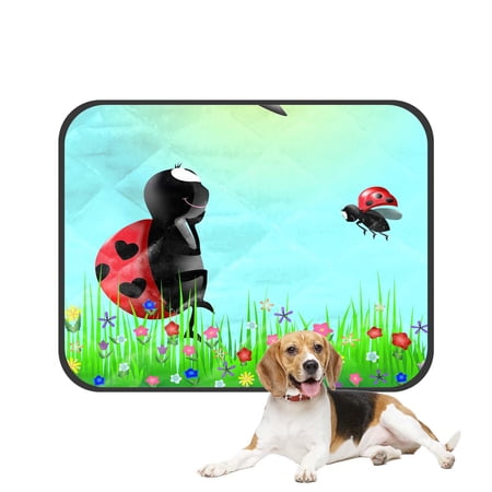 PKQWTM Ladybug and butterfly Pet Dog Cat Bed Pee Pads Mat Cushion Potty Dogs Blankets Crate Bed Kennel 36x48 inch
