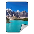 thumbnail image 1 of PKQWTM Lake Rocky Mountains Moraine Lake Banff National Park Canada Blanket Crystal Velvet Throw Bed Blanket 58x80 inches, 1 of 1