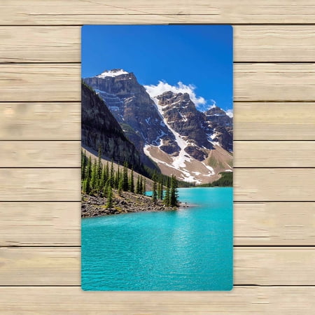 PKQWTM Lake Rocky Mountains Moraine Lake Banff National Park Canada Microfiber Bath Towels Bathroom Body Shower Towel Size 16x28 Inches