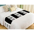 thumbnail image 1 of PKQWTM Large White Black Music Keys With Confetti Bed Runner Bedroom Bedding Decor Bedding Scarf Size 20x95 inches, 1 of 1