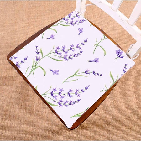 PKQWTM Lavender Flowers Texture Romantic Chair Pads Chair Mat Seat Cushion Chair Cushion Floor Cushion Size 16x16 inches