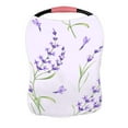 thumbnail image 1 of PKQWTM Lavender Flowers Texture Romantic Nursing Cover Baby Breastfeeding Infant Feeding Cover Baby Car Seat Cover, 1 of 2