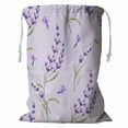 thumbnail image 1 of PKQWTM Lavender Flowers Texture Romantic Storage Basket Laundry Bag with Drawstring Size 18x24 Inch, 1 of 3