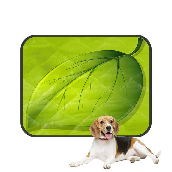 PKQWTM Leaf On White Pet Dog Cat Bed Pee Pads Mat Cushion Potty Dogs Blankets Crate Bed Kennel 36x48 inch