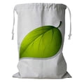 thumbnail image 1 of PKQWTM Leaf On White Storage Basket Laundry Bag with Drawstring Size 24x32 Inch, 1 of 3