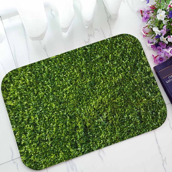 PKQWTM Leaf green vertical texture plants Home Decor Floor Mat Area Rug Doormat Size 15.7x23.6 Inches