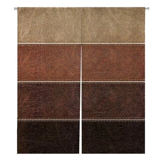 PKQWTM Leather Labels Different Colors Door Curtain Window Cover Home Decor Hanging Curtain Size 105x120 CM