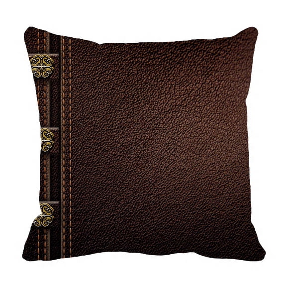 PKQWTM Leather Texture Bed Decor Pillow Cases Zippered Cushion Cover Size 20x20 Inches
