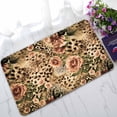 thumbnail image 1 of PKQWTM Leopard And Flower Home Decor Floor Mat Area Rug Doormat Size 18x30 Inches, 1 of 1