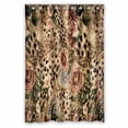 thumbnail image 1 of PKQWTM Leopard And Flower WaterProof Polyester Fabric Shower Curtain Size 48x72 Inches, 1 of 1