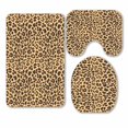 thumbnail image 1 of PKQWTM Leopard Pattern 3 Piece Bathroom Rugs Set Bath Rug Contour Mat and Toilet Lid Cover, 1 of 2