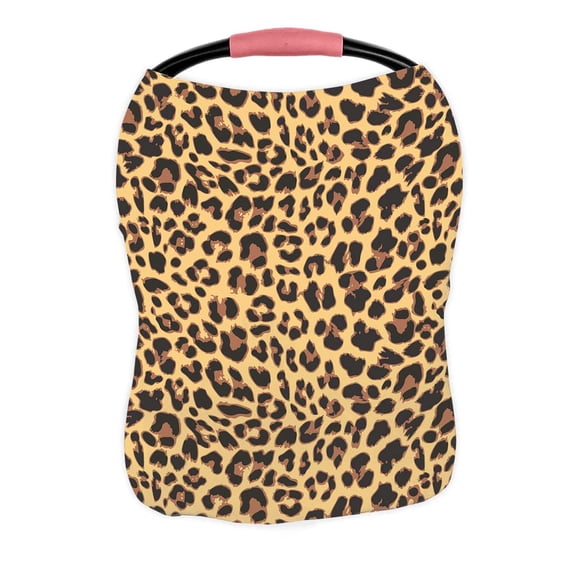 PKQWTM Leopard Pattern Nursing Cover Baby Breastfeeding Infant Feeding Cover Baby Car Seat Cover