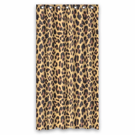 PKQWTM Leopard Pattern WaterProof Polyester Fabric Shower Curtain Size 36x72 Inches