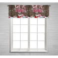 thumbnail image 1 of PKQWTM Let it snow red brown wooden giftboxes Window Curtain Valance Rod Pocket 54x18 inch, 1 of 1