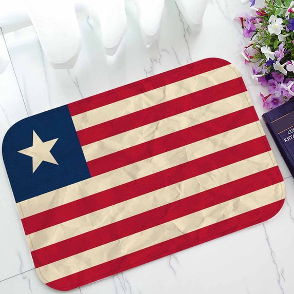 PKQWTM Liberia paper flag Home Decor Floor Mat Area Rug Doormat Size 15.7x23.6 Inches