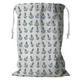 thumbnail image 1 of PKQWTM Lighthouse Anchor White Sketch Storage Basket Laundry Bag with Drawstring Size 24x32 Inch, 1 of 3