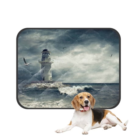 PKQWTM Lighthouse Sea Under Sky Pet Dog Cat Bed Pee Pads Mat Cushion Potty Dogsblankets Crate Bed Kennel 25x30 inch