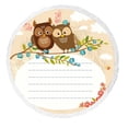 thumbnail image 1 of PKQWTM Lined Space Cute Owls Spring Birds Love Bright Flowers Round Beach Towel Beach Mats Shawl Blanket Yoga Mat with Tassels Beach Throw Towel, 1 of 1