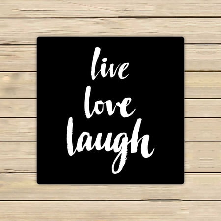 PKQWTM Live Love Laugh Motivation Poster Microfiber Bath Towels Bathroom Body Shower Towel Size 13x13 Inches