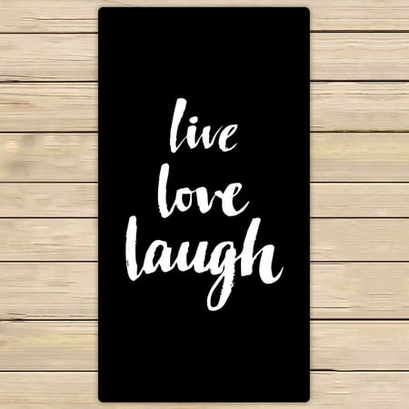 PKQWTM Live Love Laugh Motivation Poster Microfiber Bath Towels Bathroom Body Shower Towel Size 30x56 Inches
