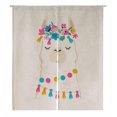 thumbnail image 1 of PKQWTM Llama Cute N Elements Door Curtain Window Cover Home Decor Hanging Curtain Size 105x120 CM, 1 of 1