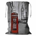 thumbnail image 1 of PKQWTM London Big Ben Telephone Booth Storage Basket Laundry Bag with Drawstring Size 24x32 Inch, 1 of 3
