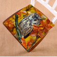thumbnail image 1 of PKQWTM Long Eared Owl Orange Oak Leaves During Autumn Chair Pads Chair Mat Seat Cushion Chair Cushion Floor Cushion Size 20x20 inches, 1 of 1