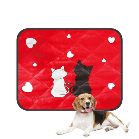 PKQWTM Love Cats Pet Dog Cat Bed Pee Pads Mat Cushion Potty Dogsblankets Crate Bed Kennel 28x36 inch