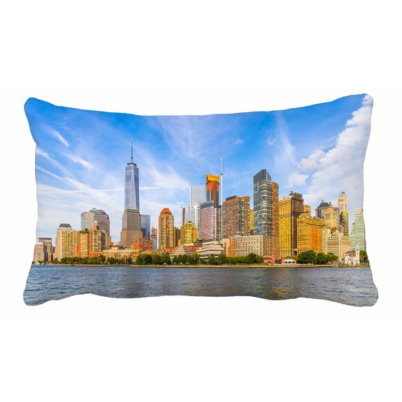 PKQWTM Lower Manhattan New York City United States America Bed Decor Pillow Cases Zippered Cushion Cover Size 20x30 Inches