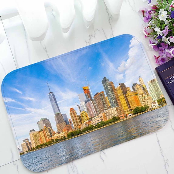 PKQWTM Lower Manhattan New York City United States America Home Decor Floor Mat Area Rug Doormat Size 15.7x23.6 Inches