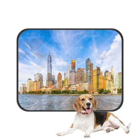 PKQWTM Lower Manhattan New York City United States America Pet Dog Cat Bed Pee Pads Mat Cushion Potty Dogsblankets Crate Bed Kennel 14x18 inch