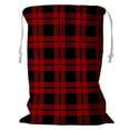 thumbnail image 1 of PKQWTM Lumberjack Plaid Storage Basket Laundry Bag with Drawstring Size 18x24 Inch, 1 of 3
