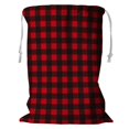 thumbnail image 1 of PKQWTM Lumberjack Plaid Storage Basket Laundry Bag with Drawstring Size 18x24 Inch, 1 of 3