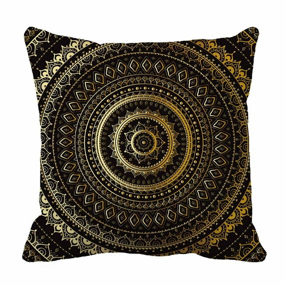 PKQWTM Mandala decorative pattern Bed Decor Pillow Cases Zippered Cushion Cover Size 20x20 Inches