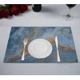 thumbnail image 1 of PKQWTM Marble texture Eastern technique ebru Kitchen Dining Table Mats Placemats Size 12x18 Inches, Set of 2 Pieces, 1 of 2