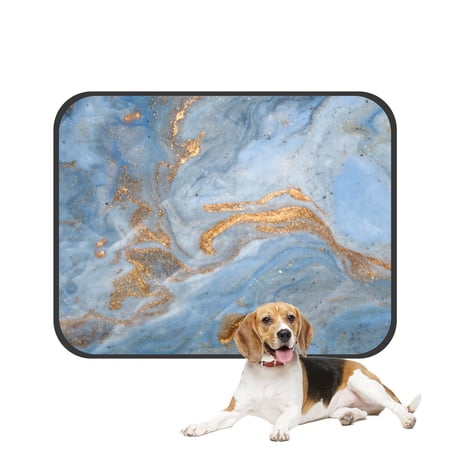 PKQWTM Marble texture Eastern technique ebru Pet Dog Cat Bed Pee Pads Mat Cushion Potty Dogs Blankets Crate Bed Kennel 25x30 inch