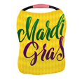 thumbnail image 1 of PKQWTM Mardi Gras Carnival Calligraphy Poster Nursing Cover Baby Breastfeeding Infant Feeding Cover Baby Car Seat Cover, 1 of 2