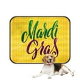 thumbnail image 1 of PKQWTM Mardi Gras Carnival Calligraphy Poster Pet Dog Cat Bed Pee Pads Mat Cushion Potty Dogsblankets Crate Bed Kennel 25x30 inch, 1 of 3