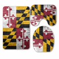 thumbnail image 1 of PKQWTM Maryland State Flag Luxury Crocodile Texture 3 Piece Bathroom Rugs Set Bath Rug Contour Mat and Toilet Lid Cover, 1 of 2