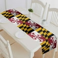 thumbnail image 1 of PKQWTM Maryland State Flag Luxury Crocodile Texture Cotton and Linen Table Runner Kitchen Dining Room Supplies Size 14x72 Inch, 1 of 1
