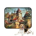 thumbnail image 1 of PKQWTM Medieval Castle Vintage Style House City Buildings Pet Dog Cat Bed Pee Pads Mat Cushion Potty Dogsblankets Crate Bed Kennel 36x48 inch, 1 of 3