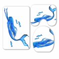 thumbnail image 1 of PKQWTM Mermaid Silhouette 3 Piece Bathroom Rugs Set Bath Rug Contour Mat and Toilet Lid Cover, 1 of 2