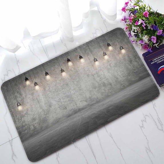 PKQWTM Mock Up Concrete Wall Floor Light Home Decor Floor Mat Area Rug Doormat Size 18x30 Inches
