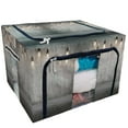 thumbnail image 1 of PKQWTM Mock Up Concrete Wall Floor Light Storage Bag Clear Window Storage Bins Boxes Large Capacity Foldable Stackable Organizer With Steel Metal Frame For Bedding,Clothes,Closets, Bedrooms, 1 of 3