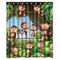 thumbnail image 1 of PKQWTM Monkeys Living In The Forest WaterProof Polyester Fabric Shower Curtain Size 60x72 Inches, 1 of 1