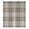 thumbnail image 1 of PKQWTM Monochrome Gray Checkered Tartan Plaid Design Door Curtain Window Cover Home Decor Hanging Curtain Size 105x120 CM, 1 of 1