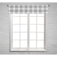 thumbnail image 1 of PKQWTM Monochrome Gray Checkered Tartan Plaid Design Window Curtain Valance Rod Pocket 54x12 inch, 1 of 1