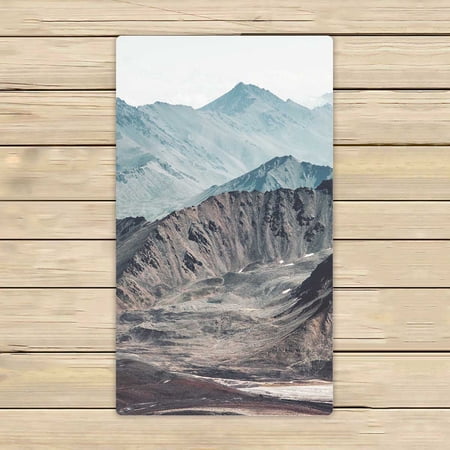 PKQWTM Mountains Travel Aerial View Wild Nature Calm Idyllic Scene Microfiber Bath Towels Bathroom Body Shower Towel Size 16x28 Inches