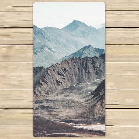 PKQWTM Mountains Travel Aerial View Wild Nature Calm Idyllic Scene Microfiber Bath Towels Bathroom Body Shower Towel Size 30x56 Inches