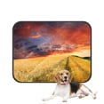thumbnail image 1 of PKQWTM Mown Wheat Field on the Hills in Sicily at Sunset Nature Scenery Pet Dog Cat Bed Pee Pads Mat Cushion Potty Dogsblankets Crate Bed Kennel 14x18 inch, 1 of 3